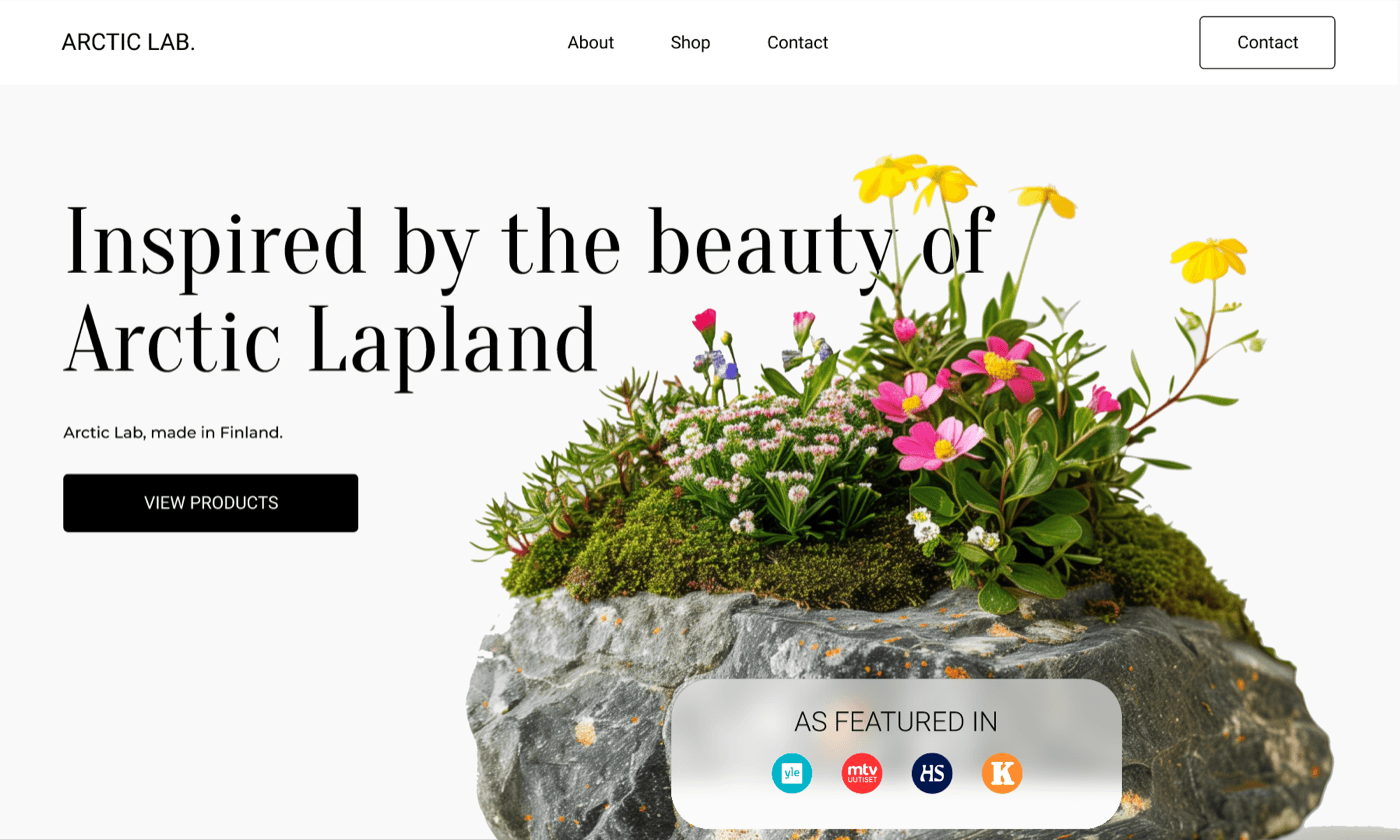 Arctic Lab — Brand & Product Site