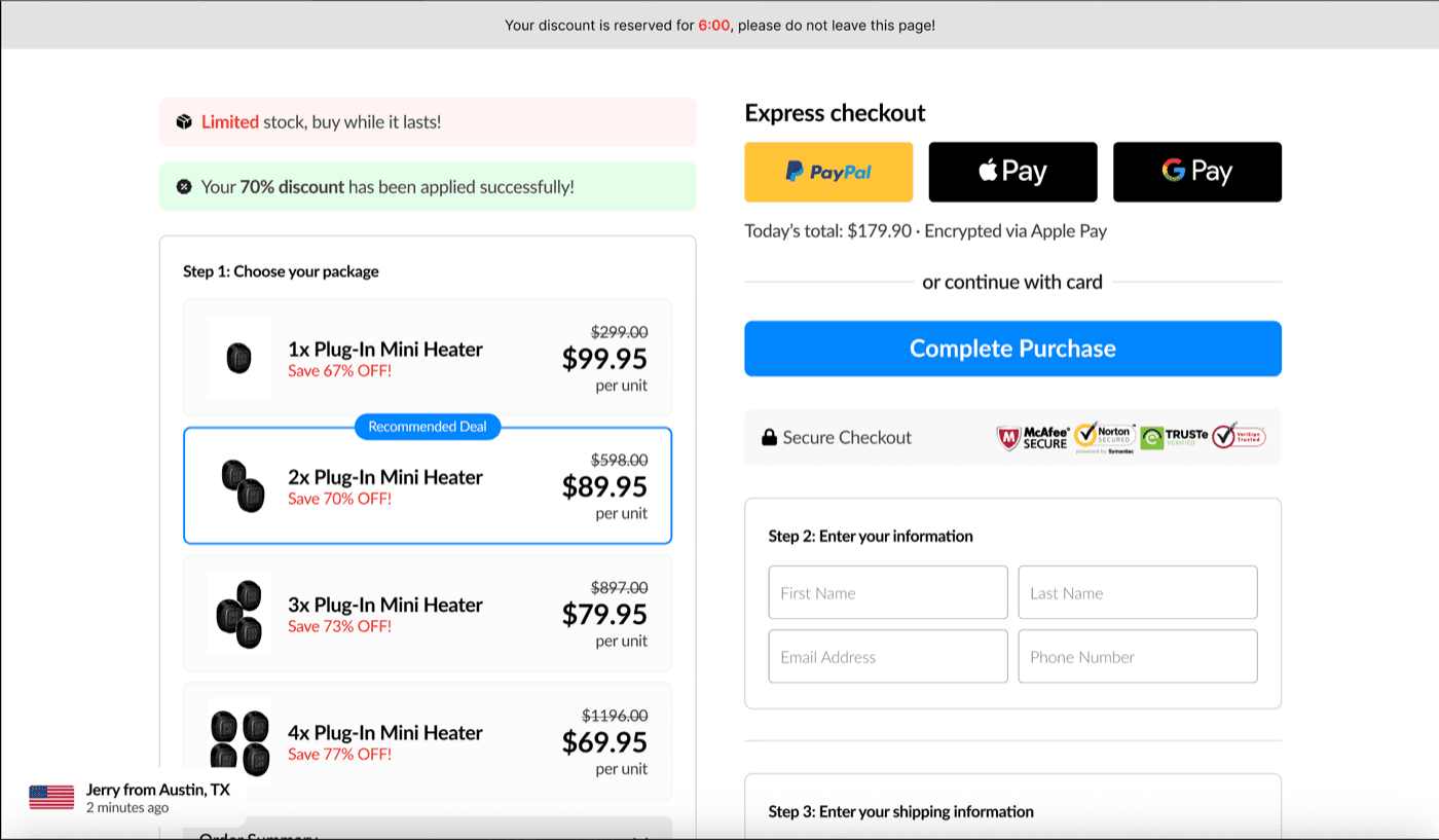 eCommerce Lander — Conversion Landing Page