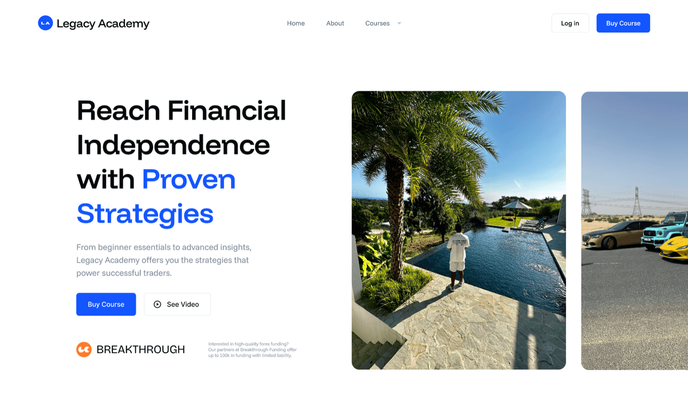 Legacy Academy — Education Platform